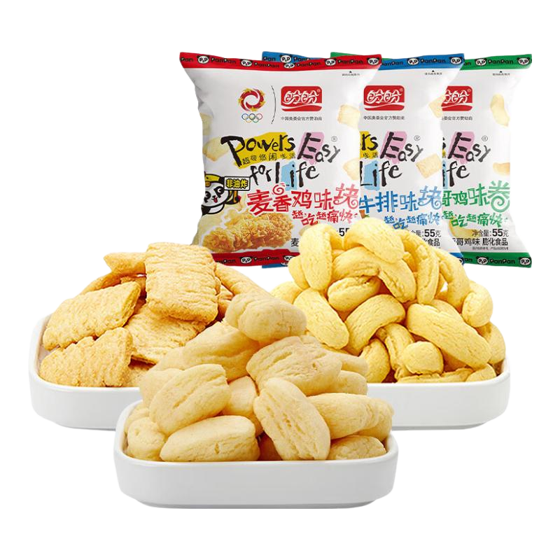 盼盼麦香鸡味块膨化薯片休闲零食礼包办公室小吃薯条混合口味 鸡味块（混合口味）55g*6包