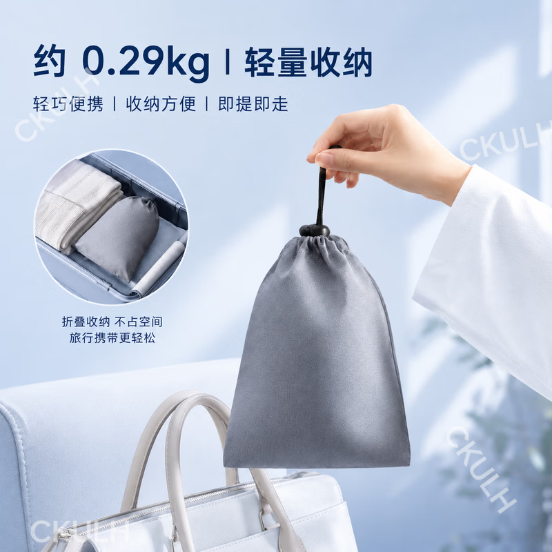 CKULH德国充气腰靠腰垫飞机腰靠腰枕便携式旅行腰垫高铁久坐护腰神器 【护腰垫】灰色-凸点支撑-按压充气