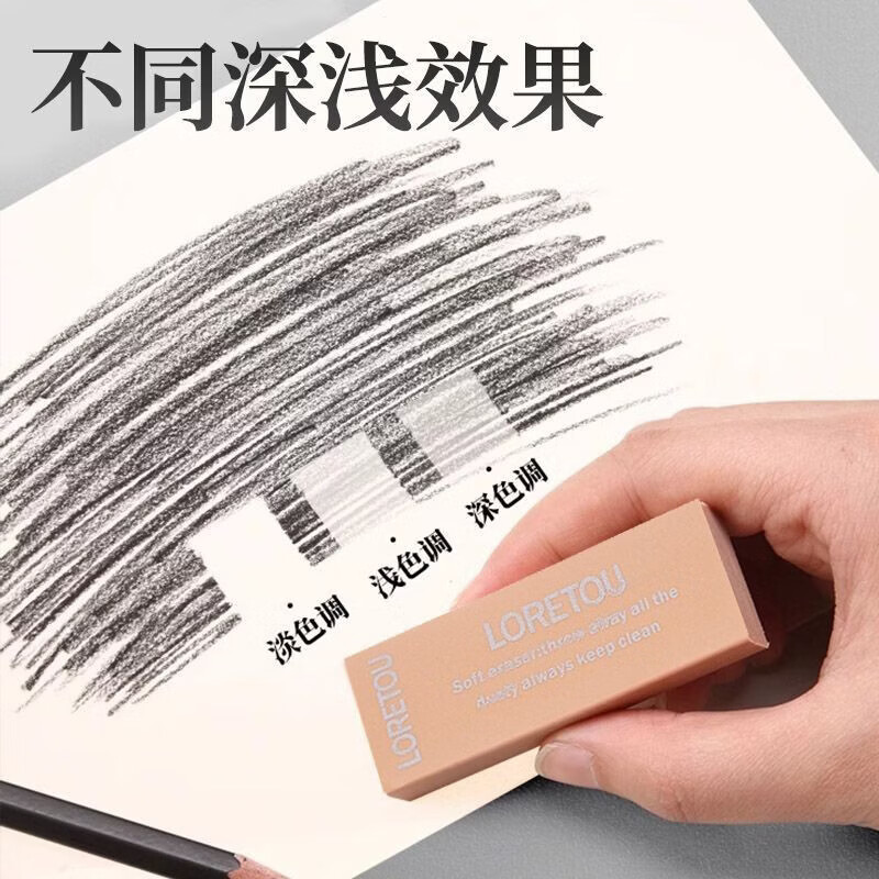 【工厂直发】【素描专用】橡皮擦绘画素描美术生专用绘画文具可塑软橡皮高光画橡皮擦 老人头素描橡皮-2个