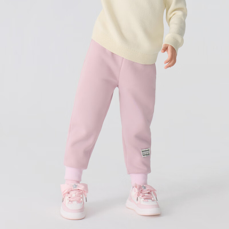 巴拉巴拉儿童长裤男童女童加厚加绒裤子2025秋冬亲子百搭束脚休闲裤子潮流