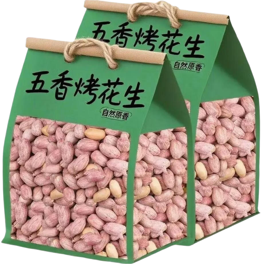 创宙 朱氏朱福记【新鲜抢1袋】25年新五香花生米山东特产烤熟蒜香奶香原味下酒250 【五香+蒜香】250g*2袋