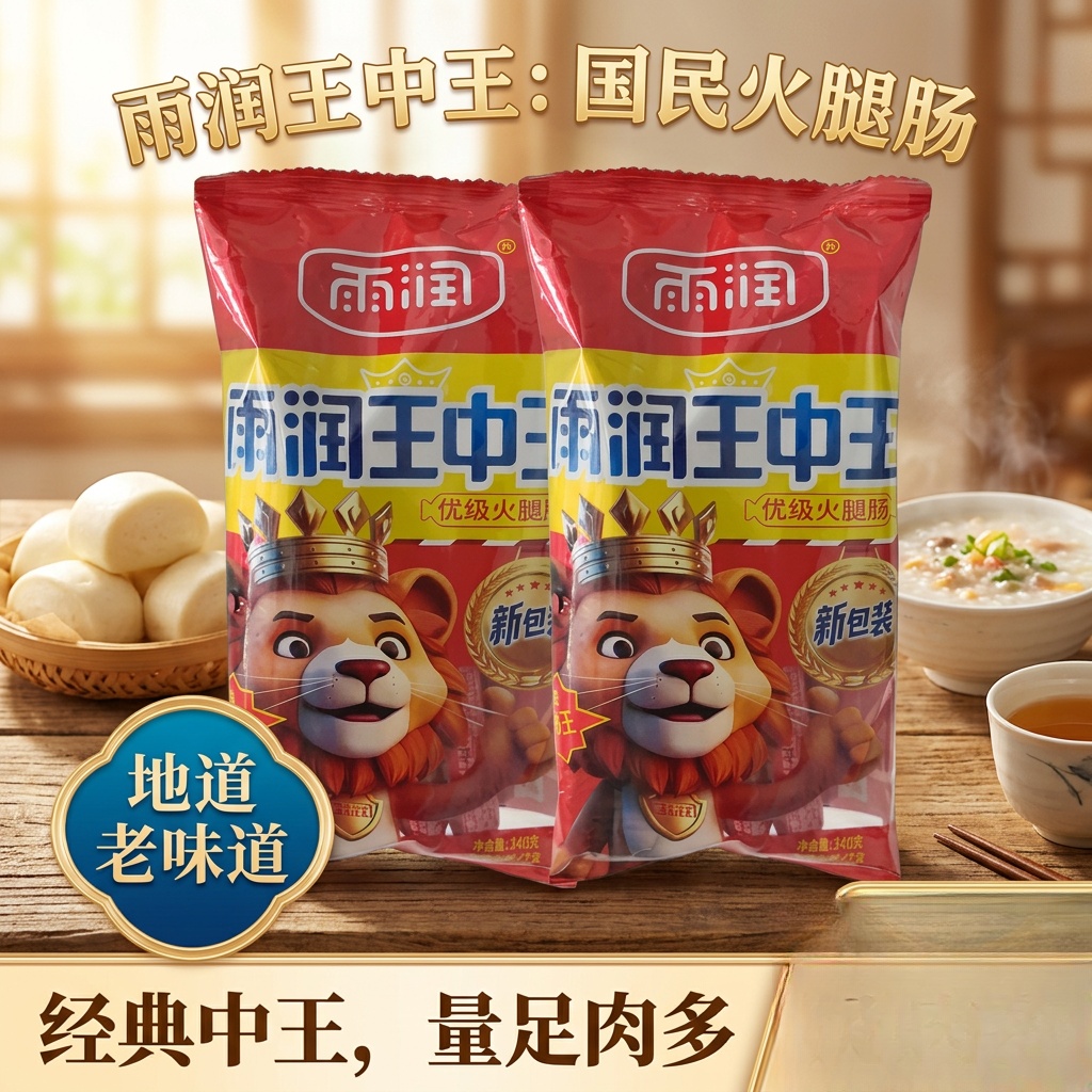 雨润优级火腿肠鸡肉猪肉240g(30g*8支)*2【临期清仓】