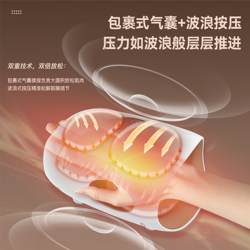 手部按摩器按摩仪电动手指腱鞘手掌关节经络穴位热敷揉捏护理仪送父母送长辈女友实用生日礼物 手部按摩仪【普通款】米白色