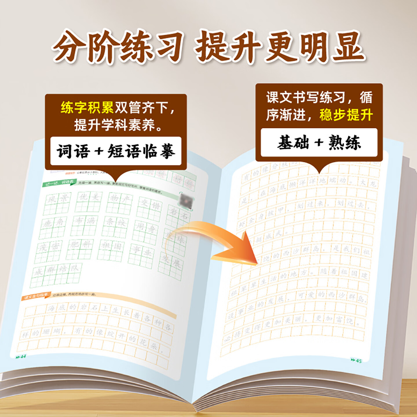 荣恒教育2026秋季新版写好中国字练字帖一年级二三四五六七八九年级上册下册人教版语文课本同步字帖练字写字帖硬笔书法儿童练字本每日一练小学生专用练字帖必背古诗词 【四年级】 【1本】写好中国字上册