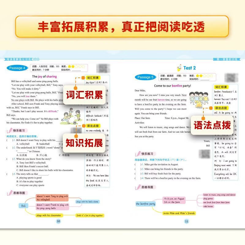 当当2026新版小学英语阅读理解强化训练80篇阅读专项突破三年级四年级五年级六年级年级适用 【英语阅读专项训练】阅读理解强化训练80篇 五年级上册 人教版(pep)