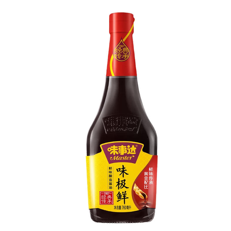 味事达味极鲜系列 味极鲜760ml【特级】点蘸凉拌酿造酱油生抽 热门商品