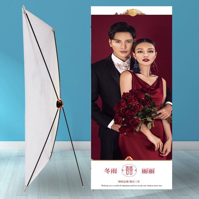 齿轮款x展架 pvc画面-80x180cm