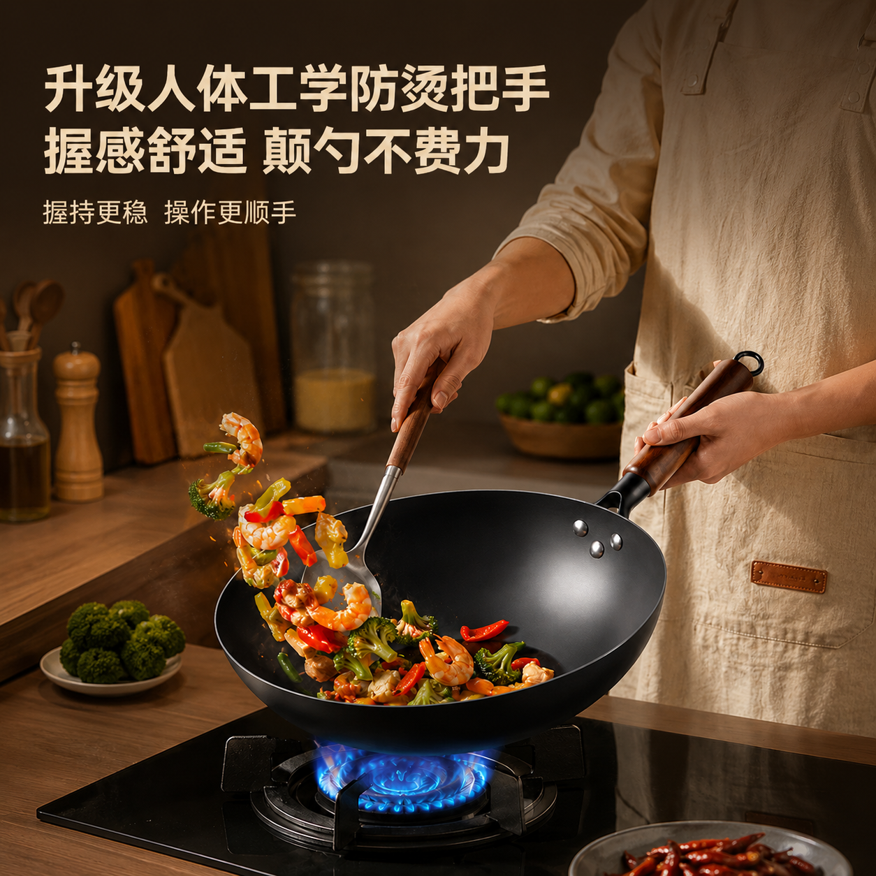 皓石章丘炒锅家用铁锅无涂层不粘锅已开锅传统老式精铁炒菜锅燃气灶用 【已开锅】 36cm 单锅 适合6-9人