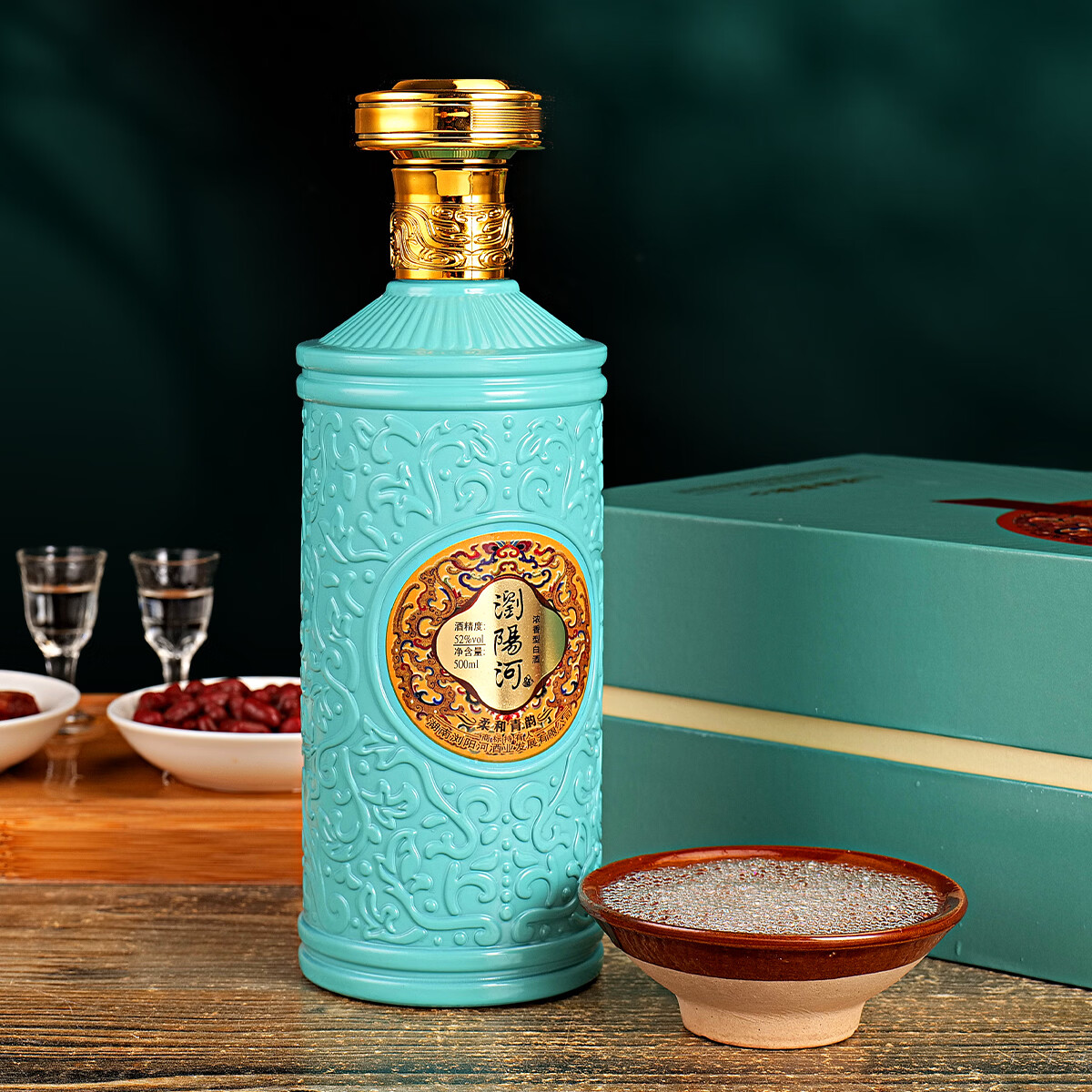 瀏陽河酒柔和青韵白酒整箱52度浓香型500ml*6瓶礼盒装请客送礼佳品 52度 500mL 6瓶