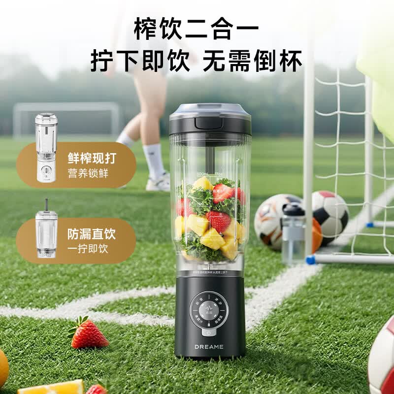 追觅便携式榨汁机P10 手持式 料理机 果汁机 搅拌机 破壁机 沙冰奶昔冷冻原料辅食机家电自清洁 无线便携-冷杉绿