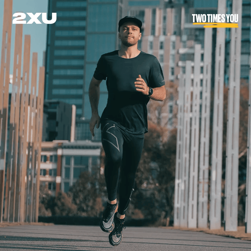 2XULight Speed系列短袖T恤男户外运动透气跑步半袖圆领夏特价 黑色/黑色反光 L