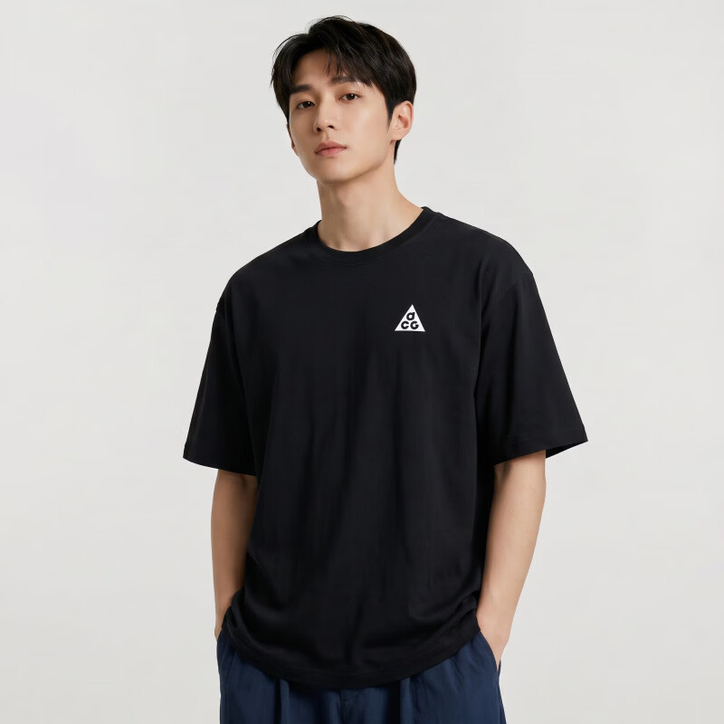 耐克（NIKE）男子夏季ACG短袖时尚透气休闲运动短袖T恤 HJ0799-010 黑色/晒图退10 M