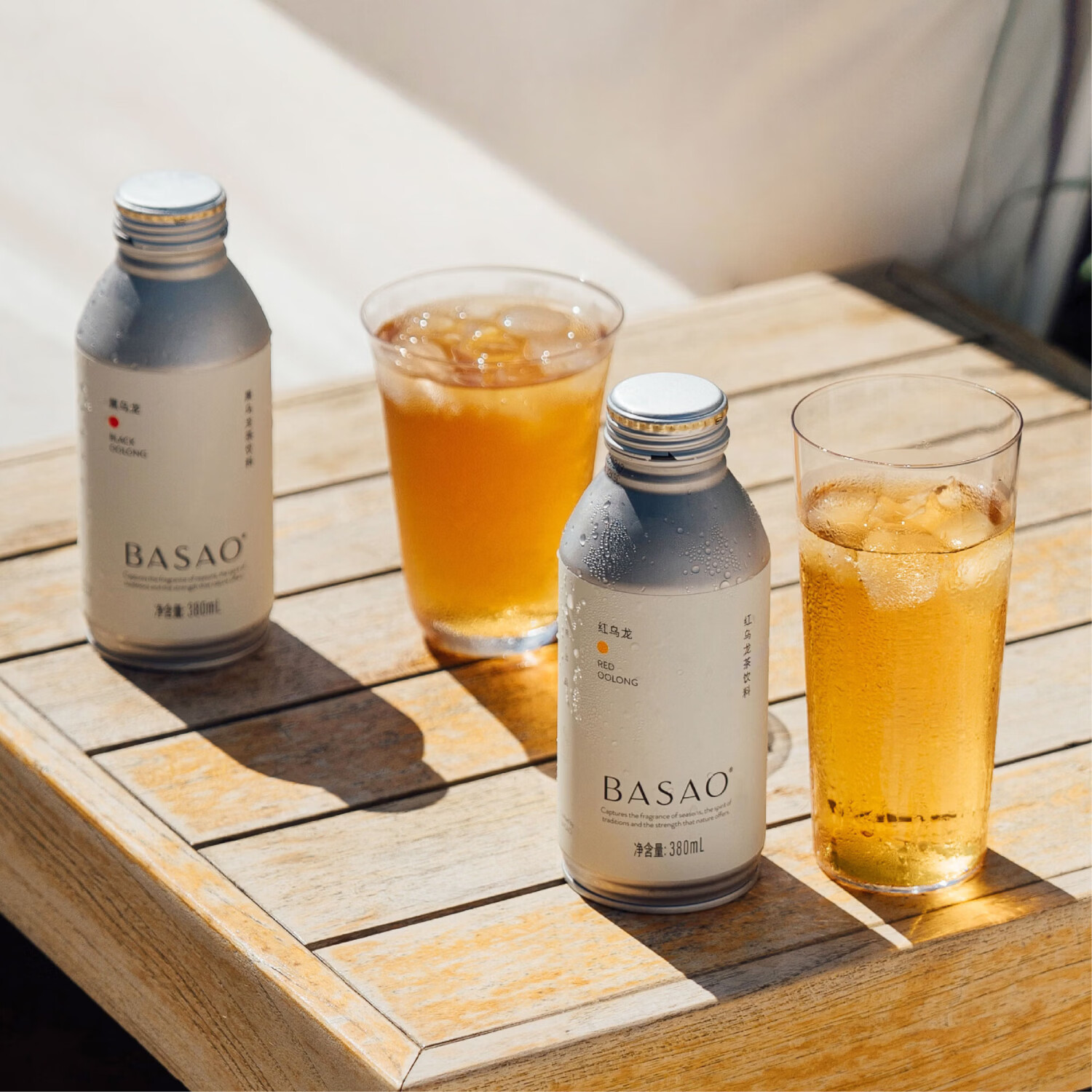 BASAO佰朔茶饮料红/青/黑乌龙无糖0脂0卡饮品380ml*6罐整箱装 茉莉花茶茶饮料380ml*6罐