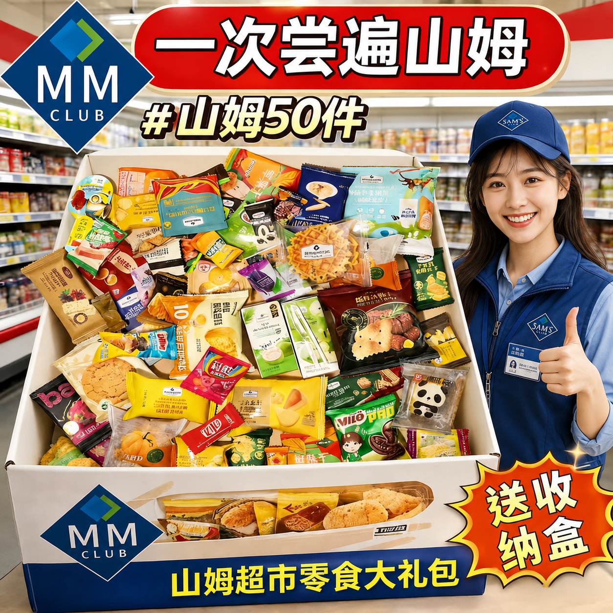 自营盈养牧歌山姆零食礼包50包 99元 - 86线报