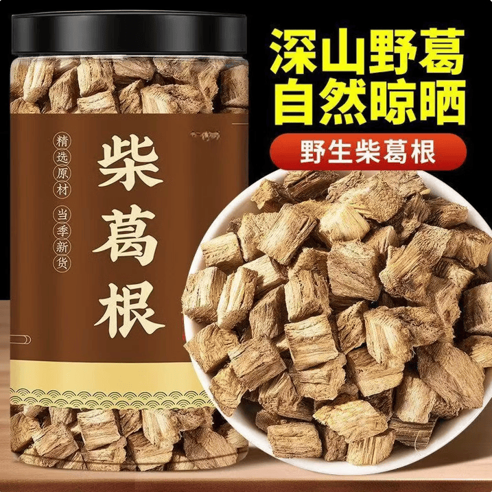 同仁堂(TRT)胖东来同款正宗特级葛根中药材 安徽柴葛根生津止渴滋补养生茶 野生柴葛根 200g*4罐 升阳止泻