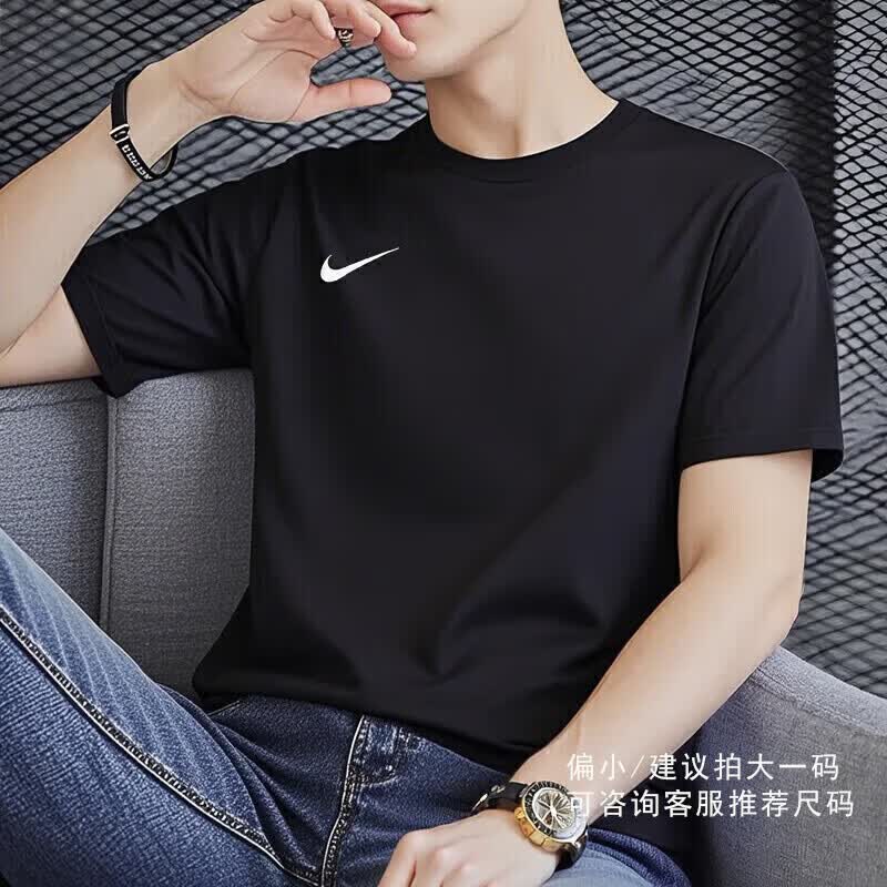 耐克（NIKE）圆领T恤男 简约舒适透气运动健身训练休闲短袖 IB8640-010 XL