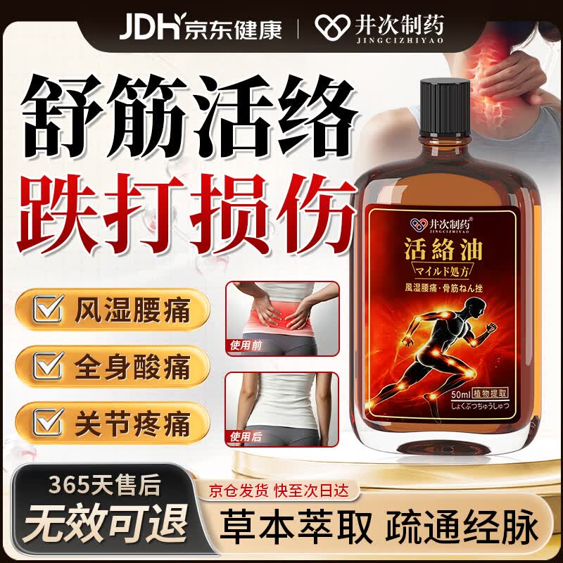 井次制药活络油跌打损伤膏药活血化瘀消肿止痛软组织扭伤腰肌劳损韧带拉伤