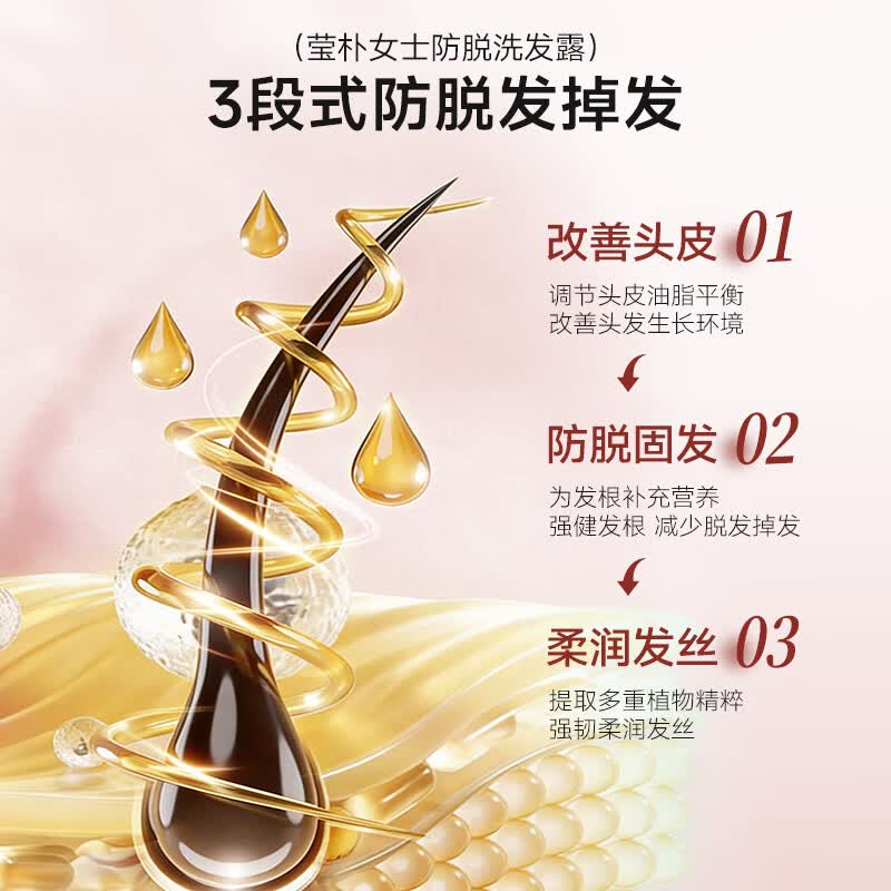 莹朴女士防脱发洗发水洗头液防脱洗发露洗头膏减少掉发脱发 女士防脱洗发露300ml/瓶
