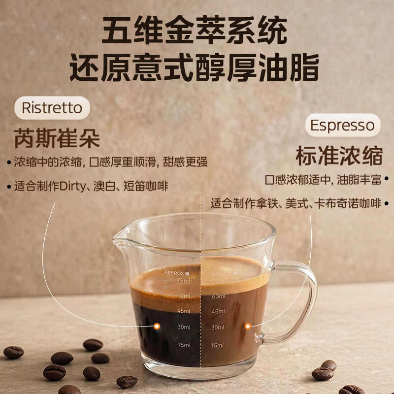 美的(Midea)全自动咖啡机调因师高清彩膜触控屏双档位咖因萃取奶泡机磨豆机MA-ACCXE15国庆礼遇