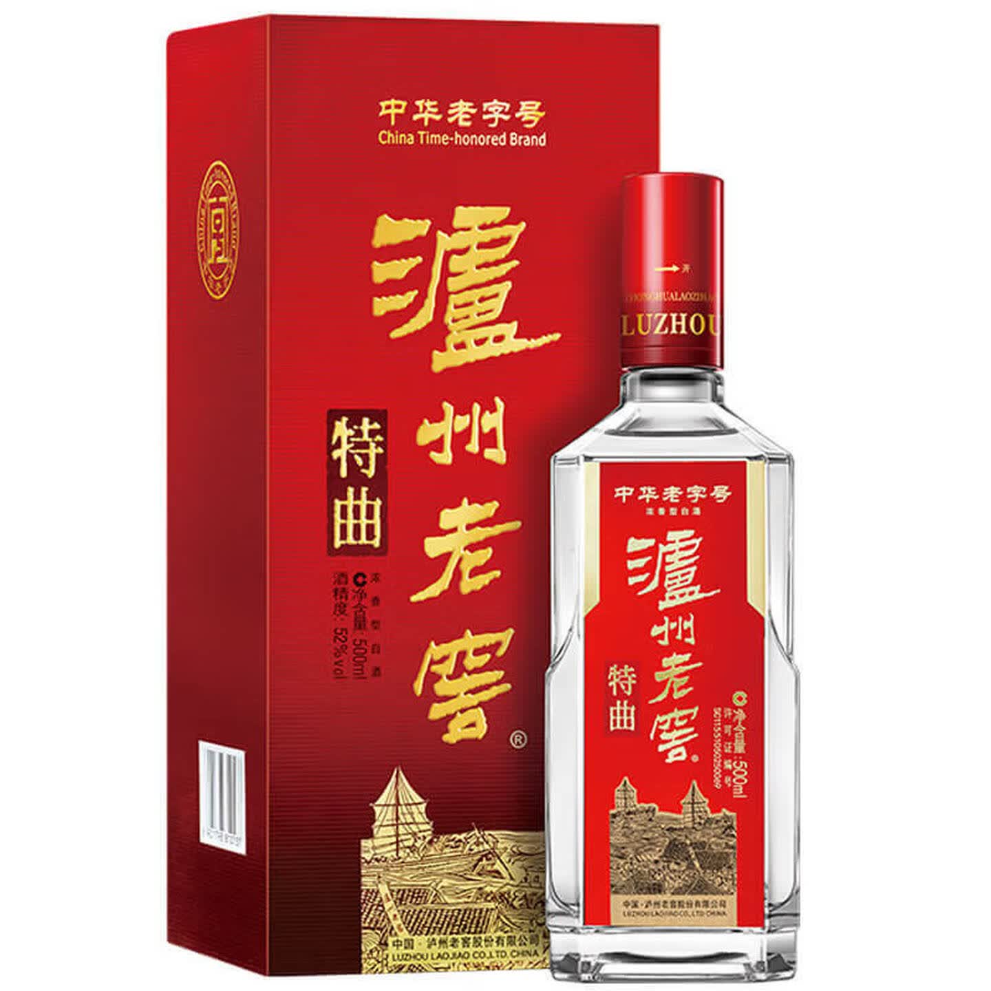 泸州老窖浓香型 高度白酒  送礼（新老包装年份随机） 52度 500mL 1瓶 特曲老字号 单瓶装
