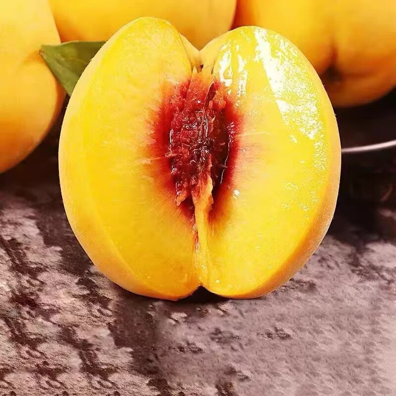 晟容果蔬黄桃山东蒙阴黄桃(现货多地次日达)黄毛桃子新鲜水果送人送礼 精选30年老树果5斤装(鲜甜多汁)净重4.5斤