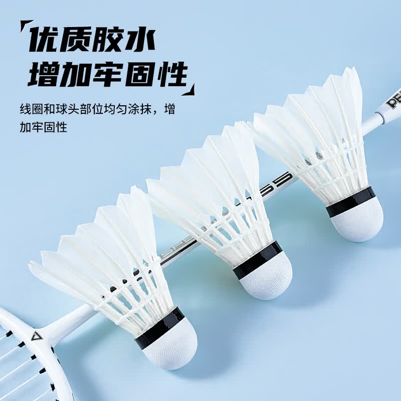 匹克羽毛球鹅毛球耐打口粮球飞行稳定专业训练比赛专用球E系列10只装 E系列-鹅毛10只装 1筒