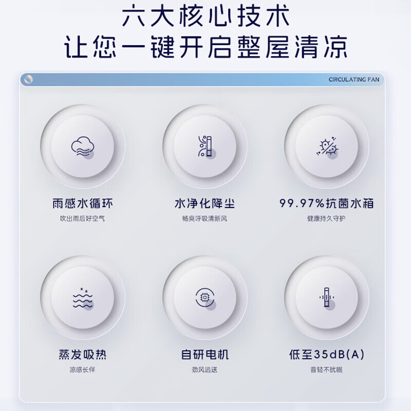 【冰爽香风】加湿制冷家用空调扇净化美的同款冷风扇水冷无叶塔扇落地冷风机轻音冷风机制冷小空调 【机械款】丨直流变频丨银离子抗菌丨AI智能风 大冰晶盒丨直流变频丨银离子抗菌丨AI智能风