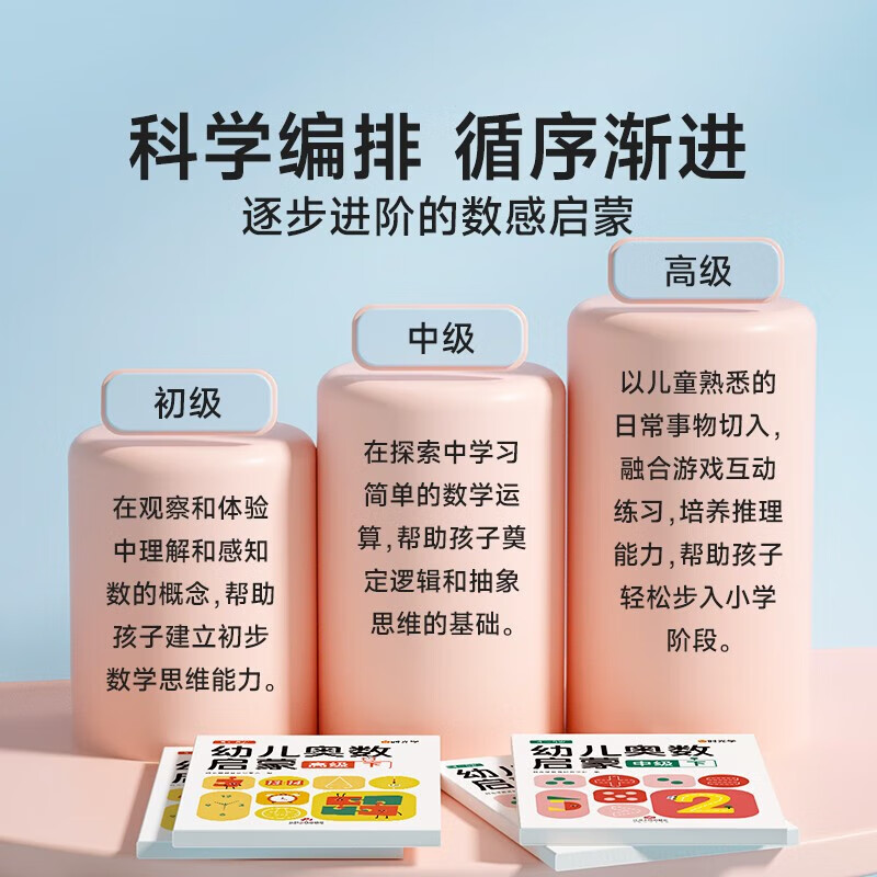 【官方正版】时光学幼儿奥数启蒙数学思维训练书全套6本幼儿园小班中班大班练习册3-6岁儿童数学启蒙早教书 幼儿奥数启蒙中级上下册【4-5岁】
