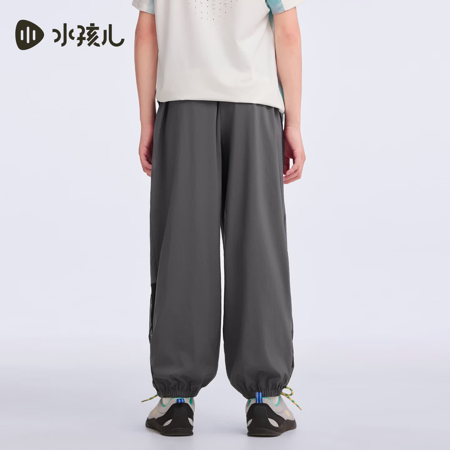水孩儿(SOUHAIT)童装儿童轻薄裤子女童2026年夏季新款男童休闲长裤弹力运动裤 檀木色 140