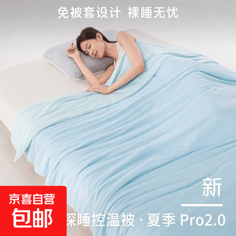 夏季深睡被pro2空调被芯可裸睡夏凉被可机洗水洗空调被 深睡被-夏季薄荷绿 200x230cm单夏被