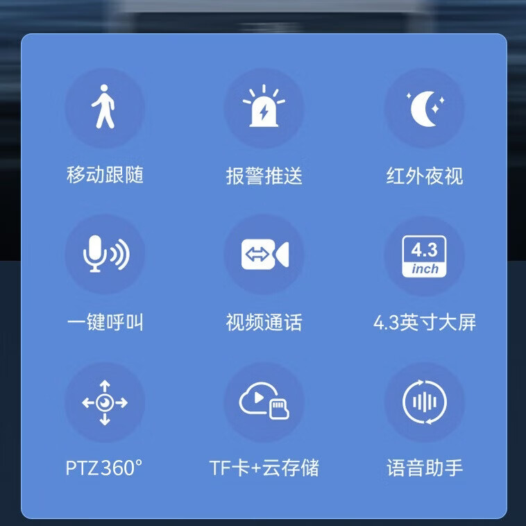 看家王【千人选购】老人看护孩子陪伴双方可见视频频通话手机远程控制摄像头家用监控器室内高清360旋转 无网专用-4G流量APP版4.3英寸8MP双向视频 【免费查看录像回放】