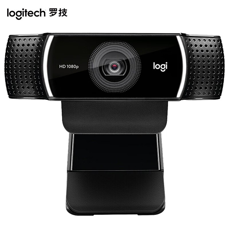 罗技（Logitech） C922高清网络摄像头 美颜主播网红直播摄像头 电脑视频会议网课教学摄像头 黑