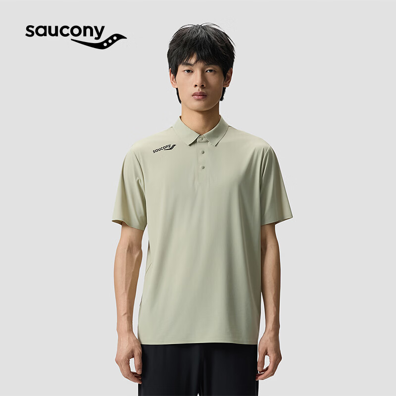 SAUCONY索康尼新品男子2026夏都市生活系列短袖POLO衫 苔石绿 XL