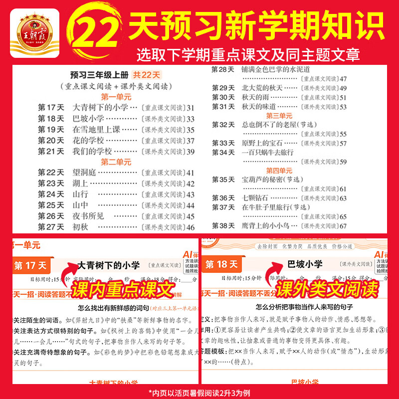 王朝霞2026秋新版暑假衔接小学1-6年级活页专项训练一二三四五六年级上册语文数学英语人教北师苏教版暑假阅读计算同步字帖衔接训练每日一练升学规划假期复习预习教材同步专项提优上下册 【2本】暑假阅读+计