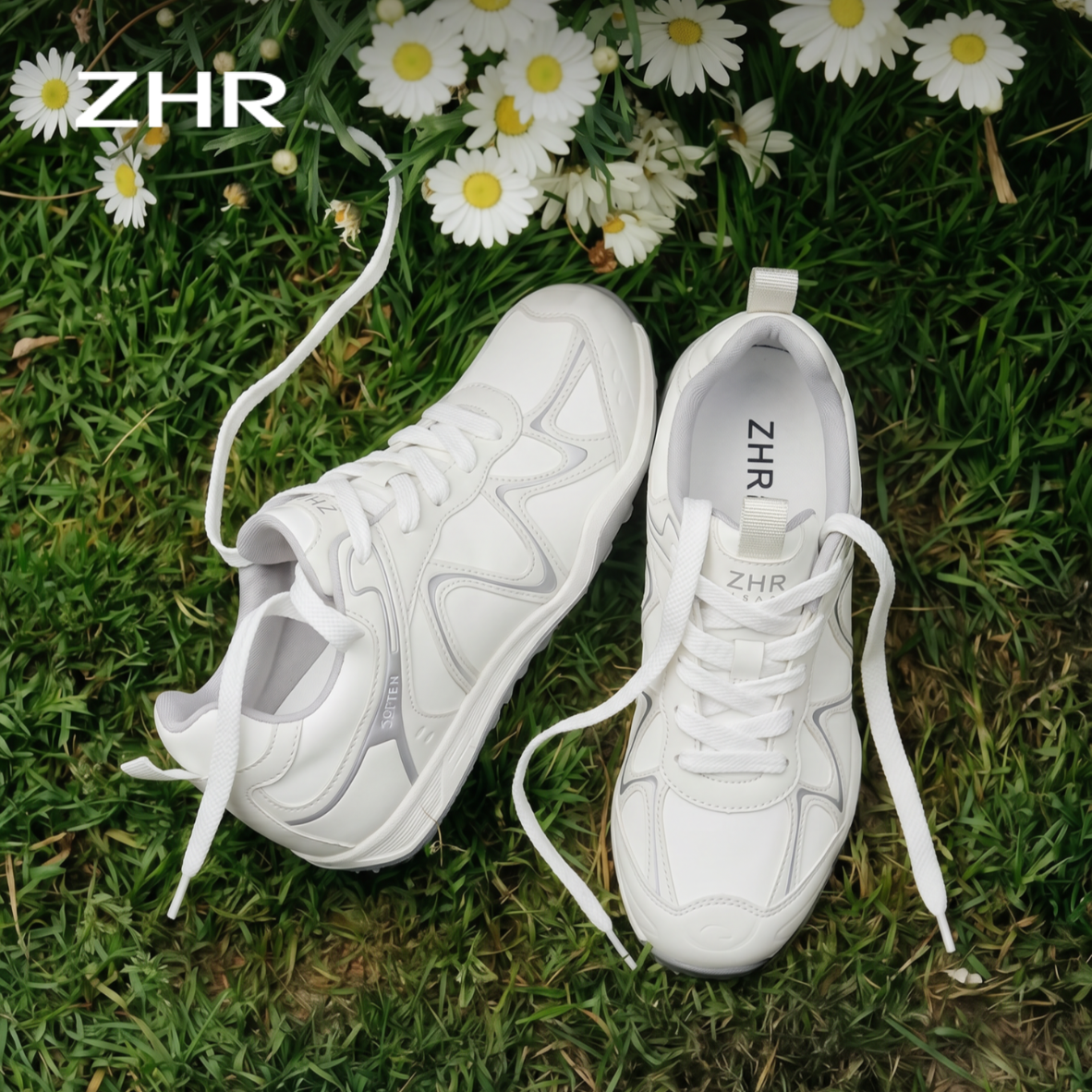 ZHR则则山系小弯月丨5cm内增高德训鞋女鞋休闲运动户外登山 KS529白银36