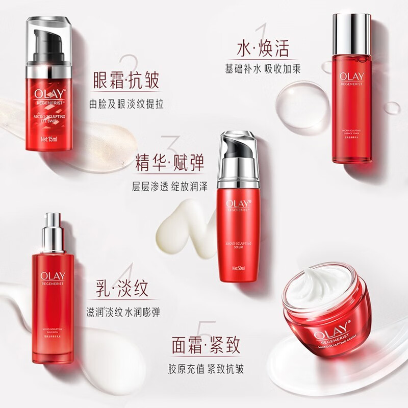玉兰油（OLAY）大红瓶护肤品套装女士水乳补水抗皱保湿紧致化妆品礼盒送老婆礼物 【大红瓶中样旅行3件套】