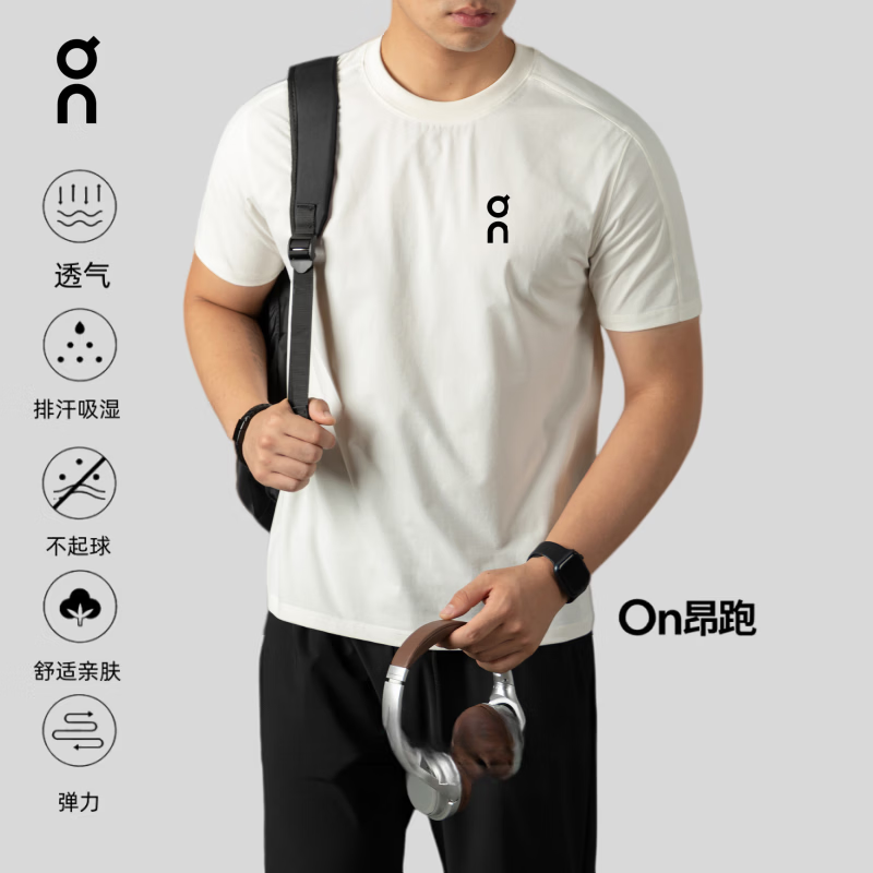 CLOUD PUSH【On】昂 跑线下商城撤柜款男士新款春夏圆领男款高端休闲运动T恤 19638 紫色 L 建议体重120~135斤