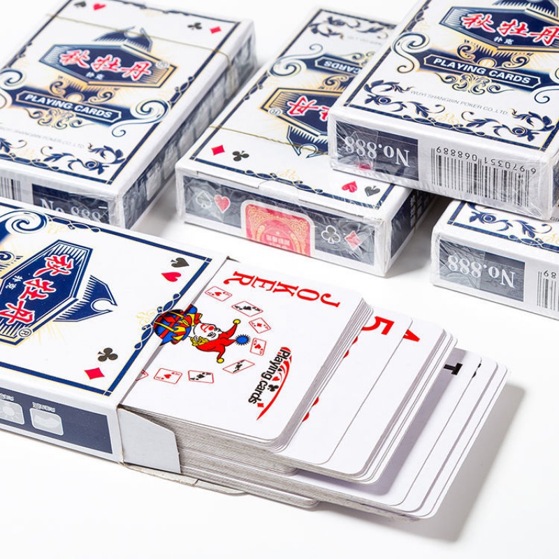 【】厂家批发扑克牌休闲娱乐游戏扑克秋牡丹家用斗地主扑克牌 一副