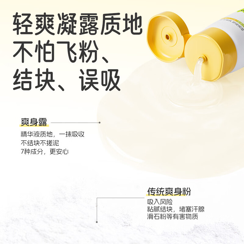 悦哺婴儿爽身露 金银花痱子水 宝宝滋润爽身新生婴幼儿液体爽身粉 【商超同款】爽身露 150ml*2支