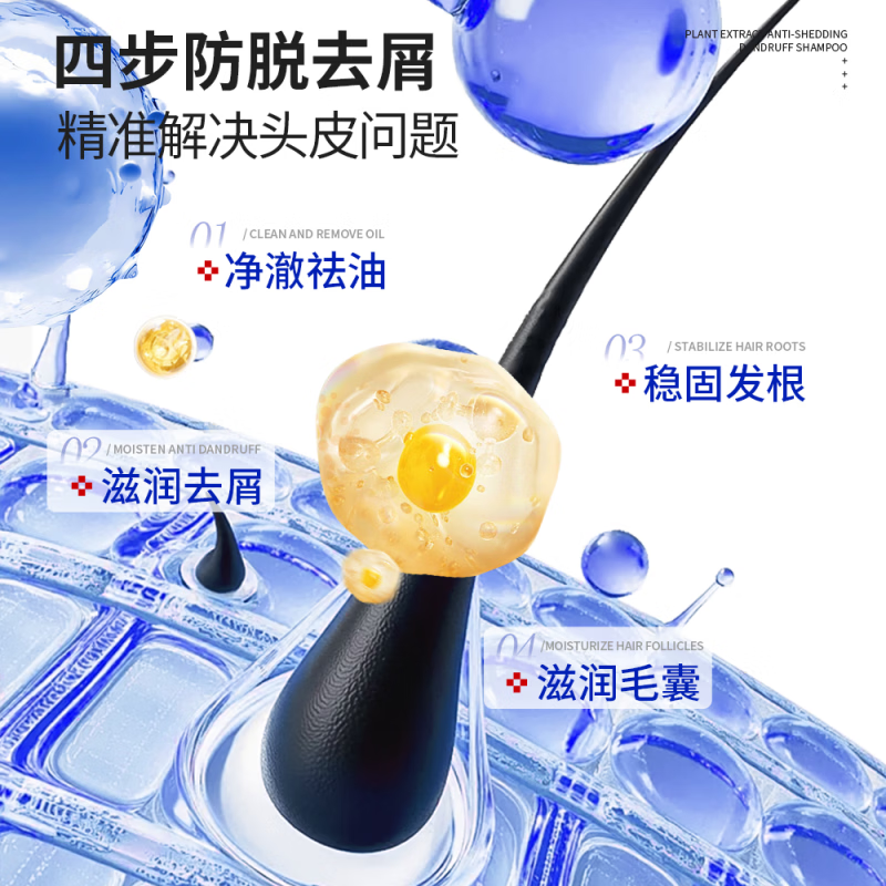 源生堂防脱育发洗发露何首乌当归植物本草菁萃五养养发控油蓬松正品 2瓶【倍速育发 发量+90%】 【官方旗舰 京质保障】