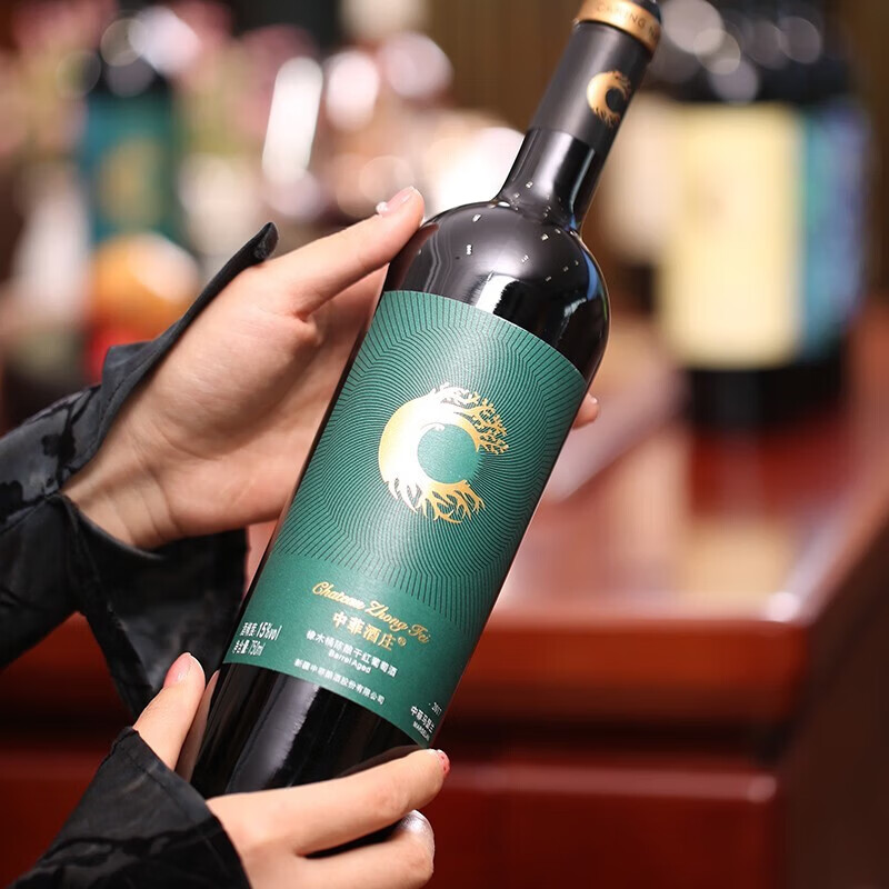 中菲酒庄尊享马瑟兰干红葡萄酒橡木桶12月红酒国产新疆送礼礼盒装750m 金奖马瑟兰干红单支礼盒