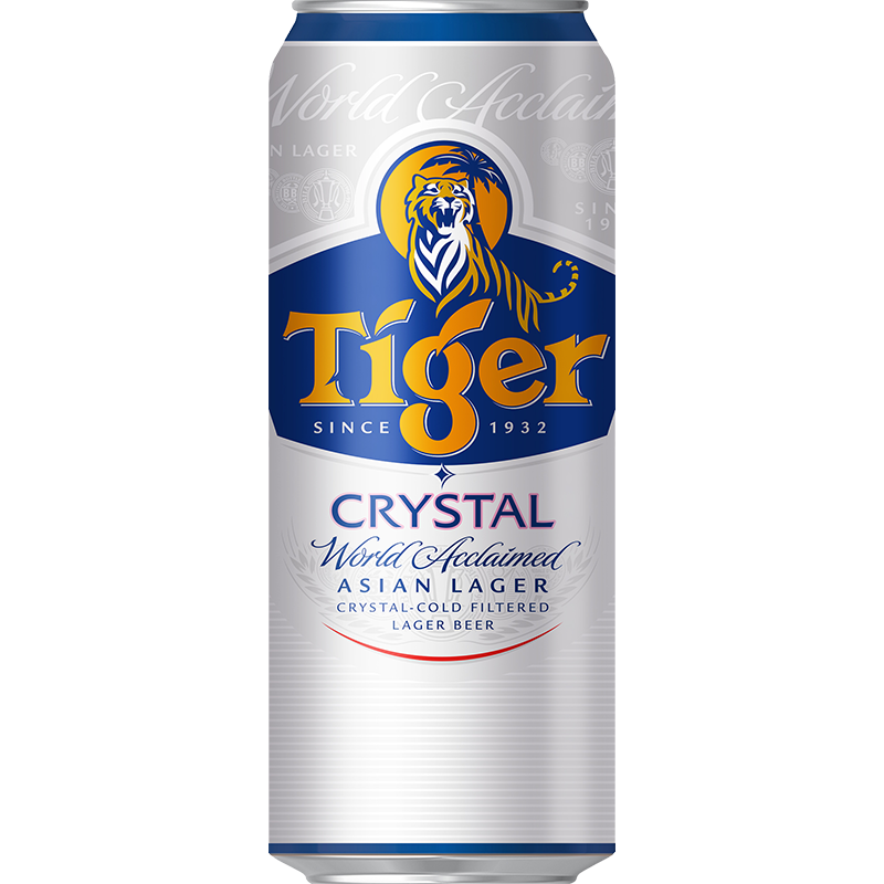 【喜力旗舰店】tiger/虎牌啤酒 晶纯罐装500ml*12罐 整箱原装细腻低