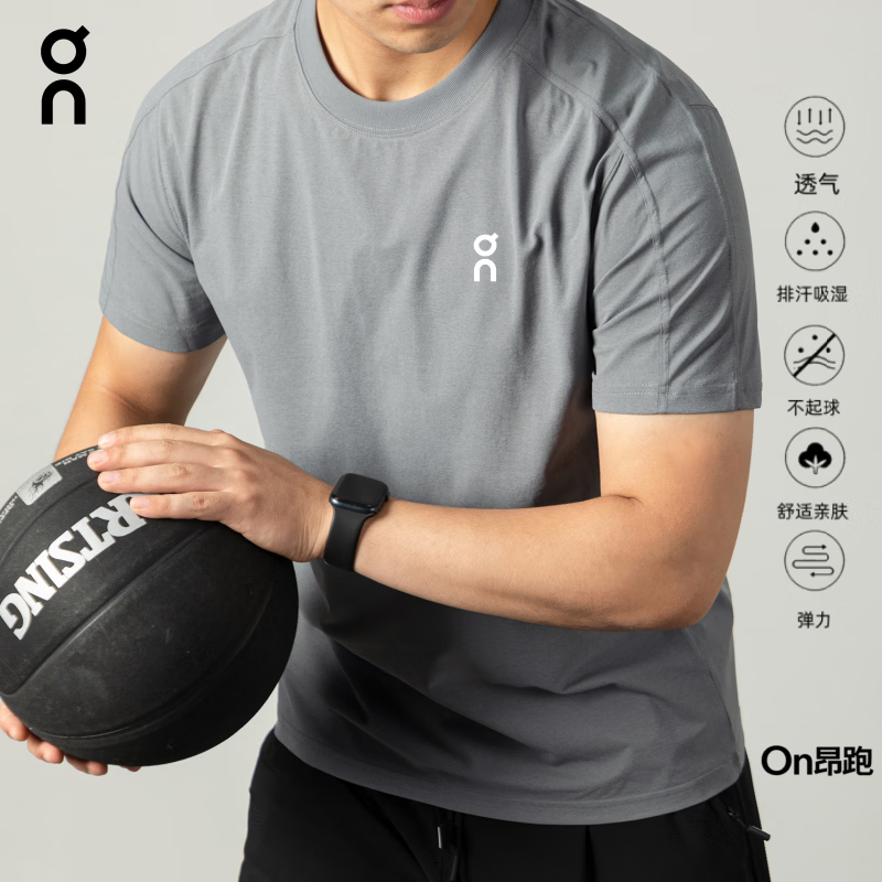 CLOUD PUSH【On】昂 跑线下商城撤柜款男士新款春夏圆领男款高端休闲运动T恤 19638 紫色 L 建议体重120~135斤