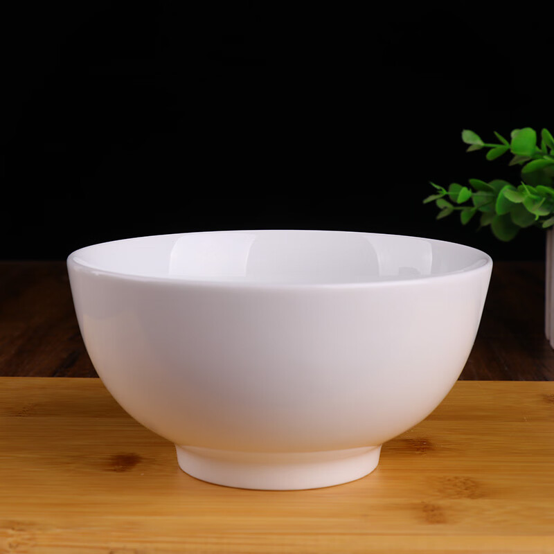 錦鳯景德镇饭碗面碗菜盘高温白瓷碗盘陶瓷餐具微波炉洗碗机可用纯白 罗汉20头(10碗+10盘)