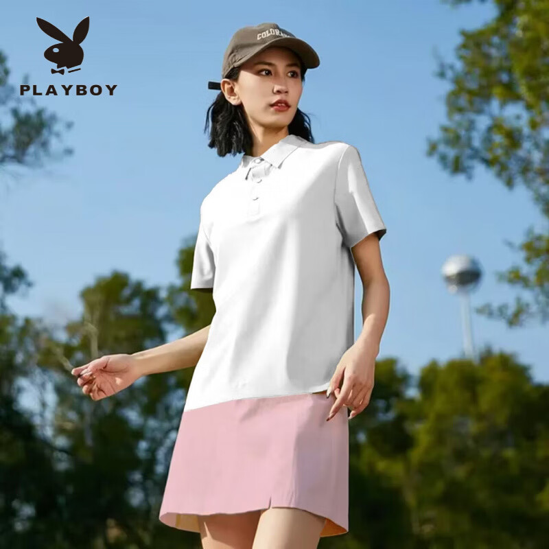 花花公子(PLAYBOY)冰丝无痕POLO衫夏季薄款情侣短袖轻奢休闲透气凉感速干锦纶t恤男 深灰色冰丝短袖 5XL (180-200斤)