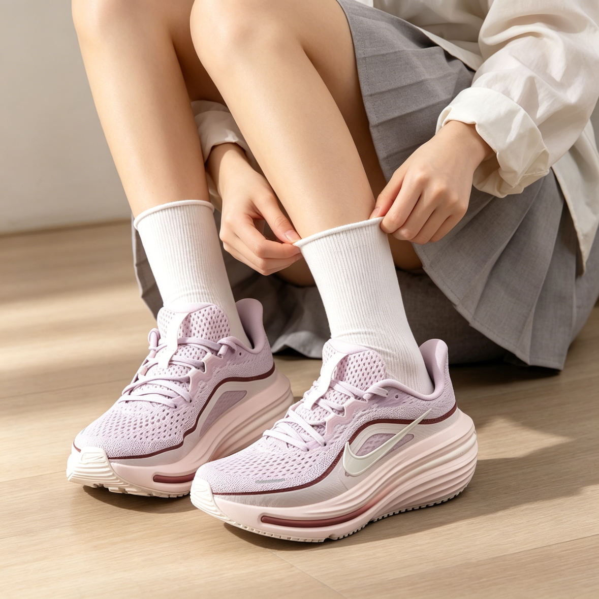 耐克（NIKE）女鞋 2026新款秋季运动鞋AIR WINFLO 12健身训练缓震透气跑步鞋子 粉雾紫韵 36 225