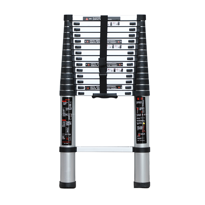 加多奇 家用梯伸缩梯子人字梯铝合金加厚折叠梯多功能升降梯工程梯便携式 单面伸缩梯3.8米（收缩至87CM）