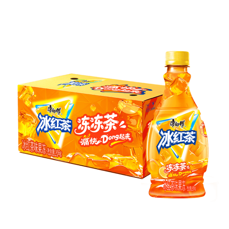 康师傅冰红茶冻冻茶456g*12瓶整箱疯狂动物城联名款 冰红茶冻冻茶