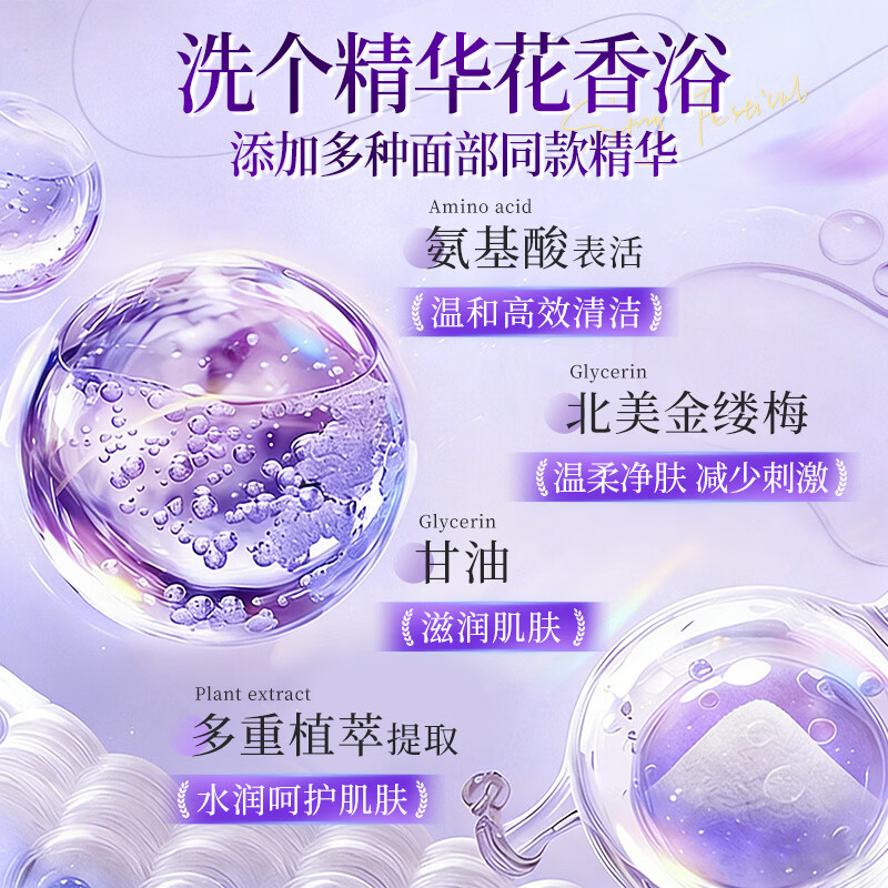 雅屏依兰花香氛沐浴露持久留香滋润保湿深层清洁嫩肤清爽男女士大容量 依兰花香氛沐浴露 500ml 1瓶 图 5