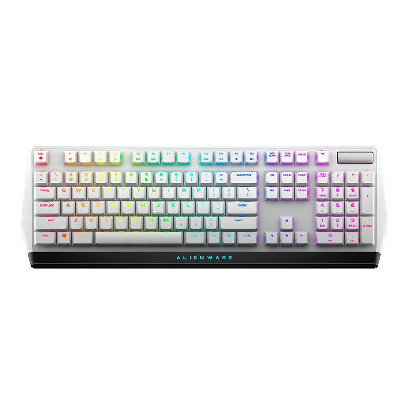 外星人（Alienware） AW510K 机械键盘 cherry 矮红轴 游戏键盘  悬浮式键盘结构 有线 键盘  白色